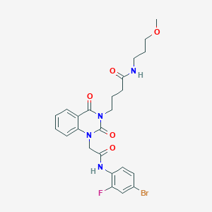 4-(1-{[(4-bromo-2-fluorophenyl)carbamoyl]methyl}-2,4-dioxo-1,2,3,4-tetrahydroquinazolin-3-yl)-N-(3-methoxypropyl)butanamide