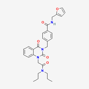 molecular formula C29H32N4O5 B6517535 4-({1-[(dipropylcarbamoyl)methyl]-2,4-dioxo-1,2,3,4-tetrahydroquinazolin-3-yl}methyl)-N-[(furan-2-yl)methyl]benzamide CAS No. 899787-80-5