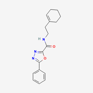 N-[2-(cyclohex-1-en-1-yl)ethyl]-5-phenyl-1,3,4-oxadiazole-2-carboxamide