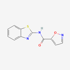 molecular formula C11H7N3O2S B6517760 N-(1,3-benzothiazol-2-yl)-1,2-oxazole-5-carboxamide CAS No. 919758-82-0