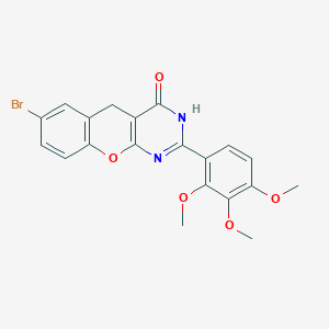 molecular formula C20H17BrN2O5 B6517796 7-bromo-2-(2,3,4-trimethoxyphenyl)-3H,4H,5H-chromeno[2,3-d]pyrimidin-4-one CAS No. 902879-19-0