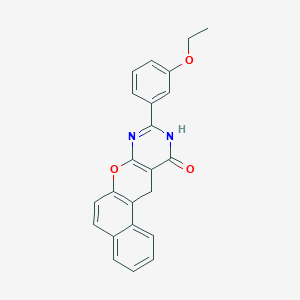 molecular formula C23H18N2O3 B6517858 2-(3-ethoxyphenyl)-4,5-dihydro-3H-12-oxa-1,3-diazatetraphen-4-one CAS No. 902855-71-4