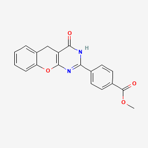 molecular formula C19H14N2O4 B6517899 methyl 4-{4-oxo-3H,4H,5H-chromeno[2,3-d]pyrimidin-2-yl}benzoate CAS No. 902856-44-4