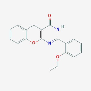 molecular formula C19H16N2O3 B6517902 2-(2-ethoxyphenyl)-3H,4H,5H-chromeno[2,3-d]pyrimidin-4-one CAS No. 902856-60-4