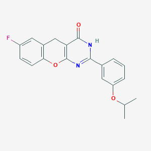 7-fluoro-2-[3-(propan-2-yloxy)phenyl]-3H,4H,5H-chromeno[2,3-d]pyrimidin-4-one