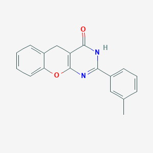 molecular formula C18H14N2O2 B6517929 2-(3-methylphenyl)-3H,4H,5H-chromeno[2,3-d]pyrimidin-4-one CAS No. 89048-89-5
