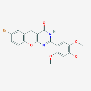 molecular formula C20H17BrN2O5 B6517947 7-bromo-2-(2,4,5-trimethoxyphenyl)-3H,4H,5H-chromeno[2,3-d]pyrimidin-4-one CAS No. 931713-69-8