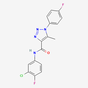 molecular formula C16H11ClF2N4O B6517954 N-(3-chloro-4-fluorophenyl)-1-(4-fluorophenyl)-5-methyl-1H-1,2,3-triazole-4-carboxamide CAS No. 950278-64-5
