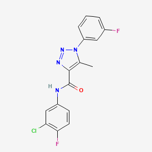 molecular formula C16H11ClF2N4O B6517961 N-(3-chloro-4-fluorophenyl)-1-(3-fluorophenyl)-5-methyl-1H-1,2,3-triazole-4-carboxamide CAS No. 950417-20-6