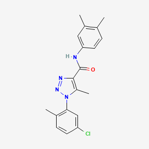 molecular formula C19H19ClN4O B6517967 1-(5-chloro-2-methylphenyl)-N-(3,4-dimethylphenyl)-5-methyl-1H-1,2,3-triazole-4-carboxamide CAS No. 902863-61-0