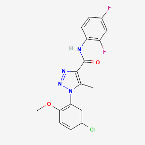 molecular formula C17H13ClF2N4O2 B6517976 1-(5-chloro-2-methoxyphenyl)-N-(2,4-difluorophenyl)-5-methyl-1H-1,2,3-triazole-4-carboxamide CAS No. 950394-94-2