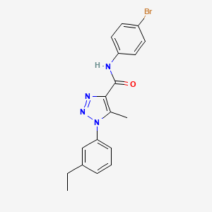 molecular formula C18H17BrN4O B6517990 N-(4-bromophenyl)-1-(3-ethylphenyl)-5-methyl-1H-1,2,3-triazole-4-carboxamide CAS No. 902864-20-4