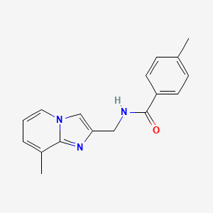 molecular formula C17H17N3O B6517998 4-methyl-N-({8-methylimidazo[1,2-a]pyridin-2-yl}methyl)benzamide CAS No. 868971-18-0