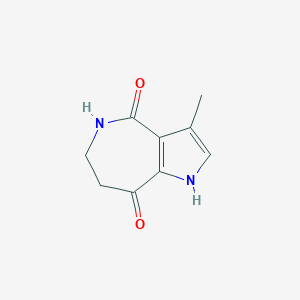 molecular formula C9H10N2O2 B065180 3-Methyl-6,7-dihydropyrrolo[3,2-c]azepine-4,8(1H,5H)-dione CAS No. 191591-66-9