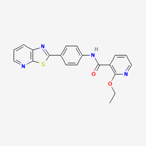 molecular formula C20H16N4O2S B6518006 2-ethoxy-N-(4-{[1,3]thiazolo[5,4-b]pyridin-2-yl}phenyl)pyridine-3-carboxamide CAS No. 863588-83-4