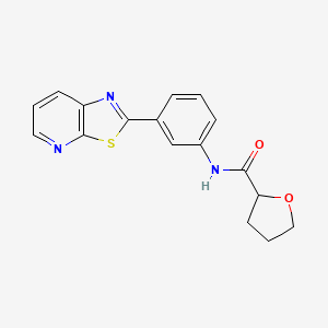 molecular formula C17H15N3O2S B6518013 N-(3-{[1,3]thiazolo[5,4-b]pyridin-2-yl}phenyl)oxolane-2-carboxamide CAS No. 912621-05-7