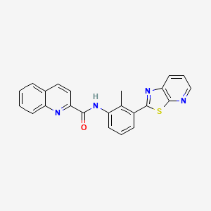 molecular formula C23H16N4OS B6518021 N-(2-methyl-3-{[1,3]thiazolo[5,4-b]pyridin-2-yl}phenyl)quinoline-2-carboxamide CAS No. 863593-54-8