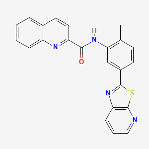 molecular formula C23H16N4OS B6518031 N-(2-methyl-5-{[1,3]thiazolo[5,4-b]pyridin-2-yl}phenyl)quinoline-2-carboxamide CAS No. 902869-90-3