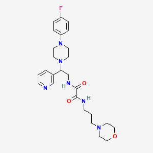 molecular formula C26H35FN6O3 B6518045 N'-{2-[4-(4-fluorophenyl)piperazin-1-yl]-2-(pyridin-3-yl)ethyl}-N-[3-(morpholin-4-yl)propyl]ethanediamide CAS No. 863557-75-9