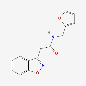 molecular formula C14H12N2O3 B6518055 2-(1,2-benzoxazol-3-yl)-N-[(furan-2-yl)methyl]acetamide CAS No. 950333-77-4