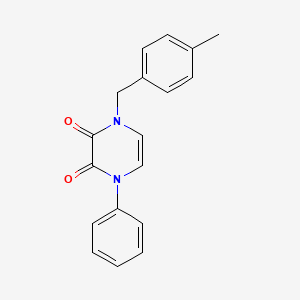 molecular formula C18H16N2O2 B6518068 1-[(4-methylphenyl)methyl]-4-phenyl-1,2,3,4-tetrahydropyrazine-2,3-dione CAS No. 904525-57-1