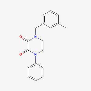 molecular formula C18H16N2O2 B6518075 1-[(3-methylphenyl)methyl]-4-phenyl-1,2,3,4-tetrahydropyrazine-2,3-dione CAS No. 904525-72-0