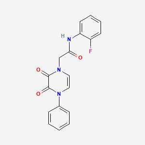 2-(2,3-dioxo-4-phenyl-1,2,3,4-tetrahydropyrazin-1-yl)-N-(2-fluorophenyl)acetamide