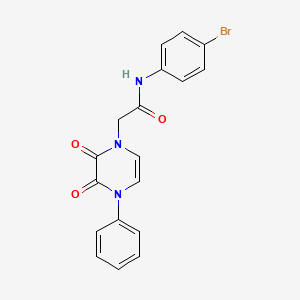 molecular formula C18H14BrN3O3 B6518098 N-(4-bromophenyl)-2-(2,3-dioxo-4-phenyl-1,2,3,4-tetrahydropyrazin-1-yl)acetamide CAS No. 904525-89-9