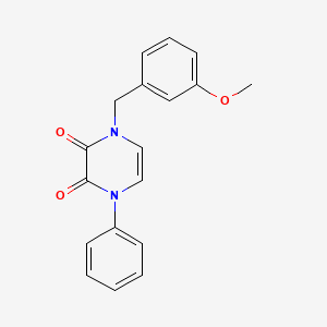 molecular formula C18H16N2O3 B6518102 1-[(3-methoxyphenyl)methyl]-4-phenyl-1,2,3,4-tetrahydropyrazine-2,3-dione CAS No. 904525-94-6