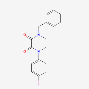 molecular formula C17H13FN2O2 B6518104 1-benzyl-4-(4-fluorophenyl)-1,2,3,4-tetrahydropyrazine-2,3-dione CAS No. 904526-03-0