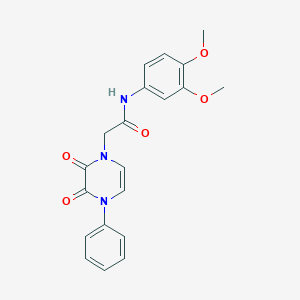 molecular formula C20H19N3O5 B6518120 N-(3,4-dimethoxyphenyl)-2-(2,3-dioxo-4-phenyl-1,2,3,4-tetrahydropyrazin-1-yl)acetamide CAS No. 904526-01-8
