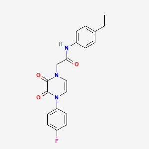 N-(4-ethylphenyl)-2-[4-(4-fluorophenyl)-2,3-dioxo-1,2,3,4-tetrahydropyrazin-1-yl]acetamide