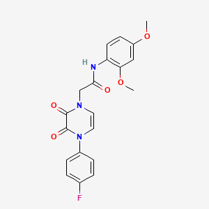 molecular formula C20H18FN3O5 B6518131 N-(2,4-dimethoxyphenyl)-2-[4-(4-fluorophenyl)-2,3-dioxo-1,2,3,4-tetrahydropyrazin-1-yl]acetamide CAS No. 886886-44-8