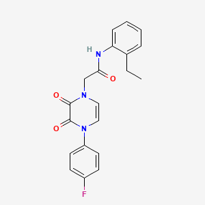 N-(2-ethylphenyl)-2-[4-(4-fluorophenyl)-2,3-dioxo-1,2,3,4-tetrahydropyrazin-1-yl]acetamide