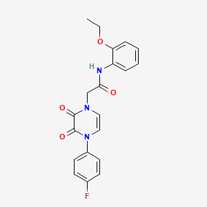 molecular formula C20H18FN3O4 B6518175 N-(2-ethoxyphenyl)-2-[4-(4-fluorophenyl)-2,3-dioxo-1,2,3,4-tetrahydropyrazin-1-yl]acetamide CAS No. 904523-91-7