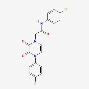 molecular formula C18H13BrFN3O3 B6518180 N-(4-bromophenyl)-2-[4-(4-fluorophenyl)-2,3-dioxo-1,2,3,4-tetrahydropyrazin-1-yl]acetamide CAS No. 904523-99-5
