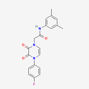 molecular formula C20H18FN3O3 B6518191 N-(3,5-dimethylphenyl)-2-[4-(4-fluorophenyl)-2,3-dioxo-1,2,3,4-tetrahydropyrazin-1-yl]acetamide CAS No. 904524-07-8