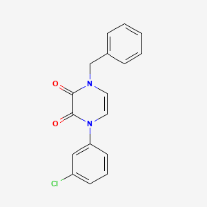 molecular formula C17H13ClN2O2 B6518202 1-benzyl-4-(3-chlorophenyl)-1,2,3,4-tetrahydropyrazine-2,3-dione CAS No. 904524-17-0