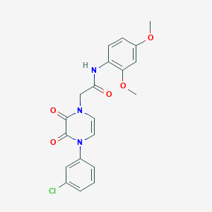 molecular formula C20H18ClN3O5 B6518226 2-[4-(3-chlorophenyl)-2,3-dioxo-1,2,3,4-tetrahydropyrazin-1-yl]-N-(2,4-dimethoxyphenyl)acetamide CAS No. 904524-30-7