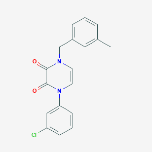 molecular formula C18H15ClN2O2 B6518246 1-(3-chlorophenyl)-4-[(3-methylphenyl)methyl]-1,2,3,4-tetrahydropyrazine-2,3-dione CAS No. 904524-42-1