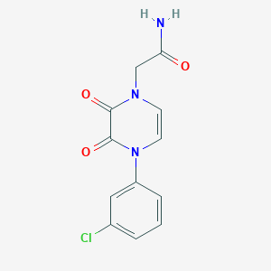 molecular formula C12H10ClN3O3 B6518251 2-[4-(3-chlorophenyl)-2,3-dioxo-1,2,3,4-tetrahydropyrazin-1-yl]acetamide CAS No. 904524-44-3