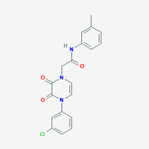 molecular formula C19H16ClN3O3 B6518253 2-[4-(3-chlorophenyl)-2,3-dioxo-1,2,3,4-tetrahydropyrazin-1-yl]-N-(3-methylphenyl)acetamide CAS No. 904524-47-6