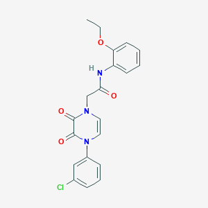 molecular formula C20H18ClN3O4 B6518256 2-[4-(3-chlorophenyl)-2,3-dioxo-1,2,3,4-tetrahydropyrazin-1-yl]-N-(2-ethoxyphenyl)acetamide CAS No. 904524-49-8
