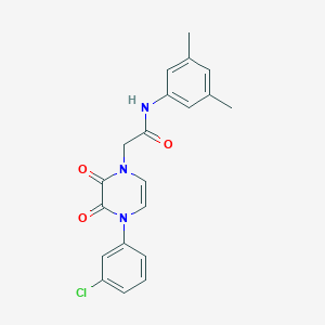 molecular formula C20H18ClN3O3 B6518281 2-[4-(3-chlorophenyl)-2,3-dioxo-1,2,3,4-tetrahydropyrazin-1-yl]-N-(3,5-dimethylphenyl)acetamide CAS No. 904524-65-8