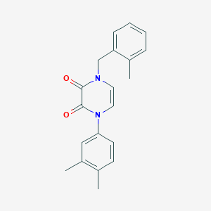 molecular formula C20H20N2O2 B6518282 1-(3,4-dimethylphenyl)-4-[(2-methylphenyl)methyl]-1,2,3,4-tetrahydropyrazine-2,3-dione CAS No. 931741-86-5