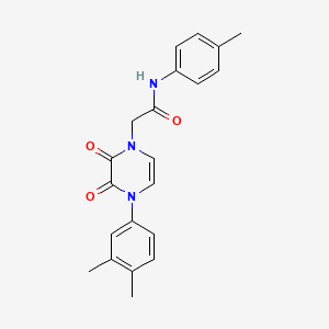 molecular formula C21H21N3O3 B6518297 2-[4-(3,4-dimethylphenyl)-2,3-dioxo-1,2,3,4-tetrahydropyrazin-1-yl]-N-(4-methylphenyl)acetamide CAS No. 904524-89-6