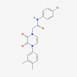 N-(4-bromophenyl)-2-[4-(3,4-dimethylphenyl)-2,3-dioxo-1,2,3,4-tetrahydropyrazin-1-yl]acetamide