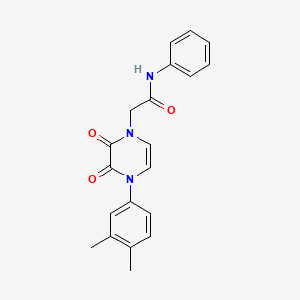 2-[4-(3,4-dimethylphenyl)-2,3-dioxo-1,2,3,4-tetrahydropyrazin-1-yl]-N-phenylacetamide