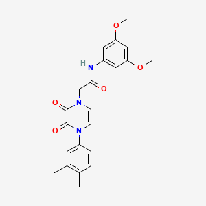 molecular formula C22H23N3O5 B6518318 N-(3,5-dimethoxyphenyl)-2-[4-(3,4-dimethylphenyl)-2,3-dioxo-1,2,3,4-tetrahydropyrazin-1-yl]acetamide CAS No. 891866-52-7