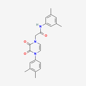molecular formula C22H23N3O3 B6518322 N-(3,5-dimethylphenyl)-2-[4-(3,4-dimethylphenyl)-2,3-dioxo-1,2,3,4-tetrahydropyrazin-1-yl]acetamide CAS No. 891866-51-6
